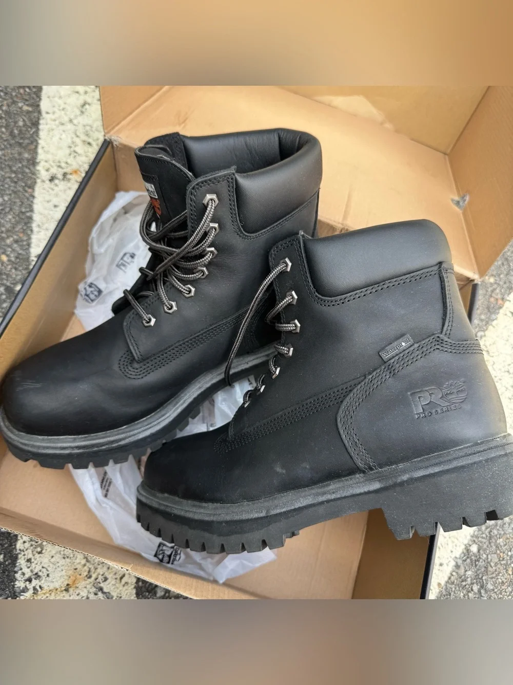 Timberland PRO 6IN Direct Attach Work Boots Men's 9.5 Soft Toe Insulated Black